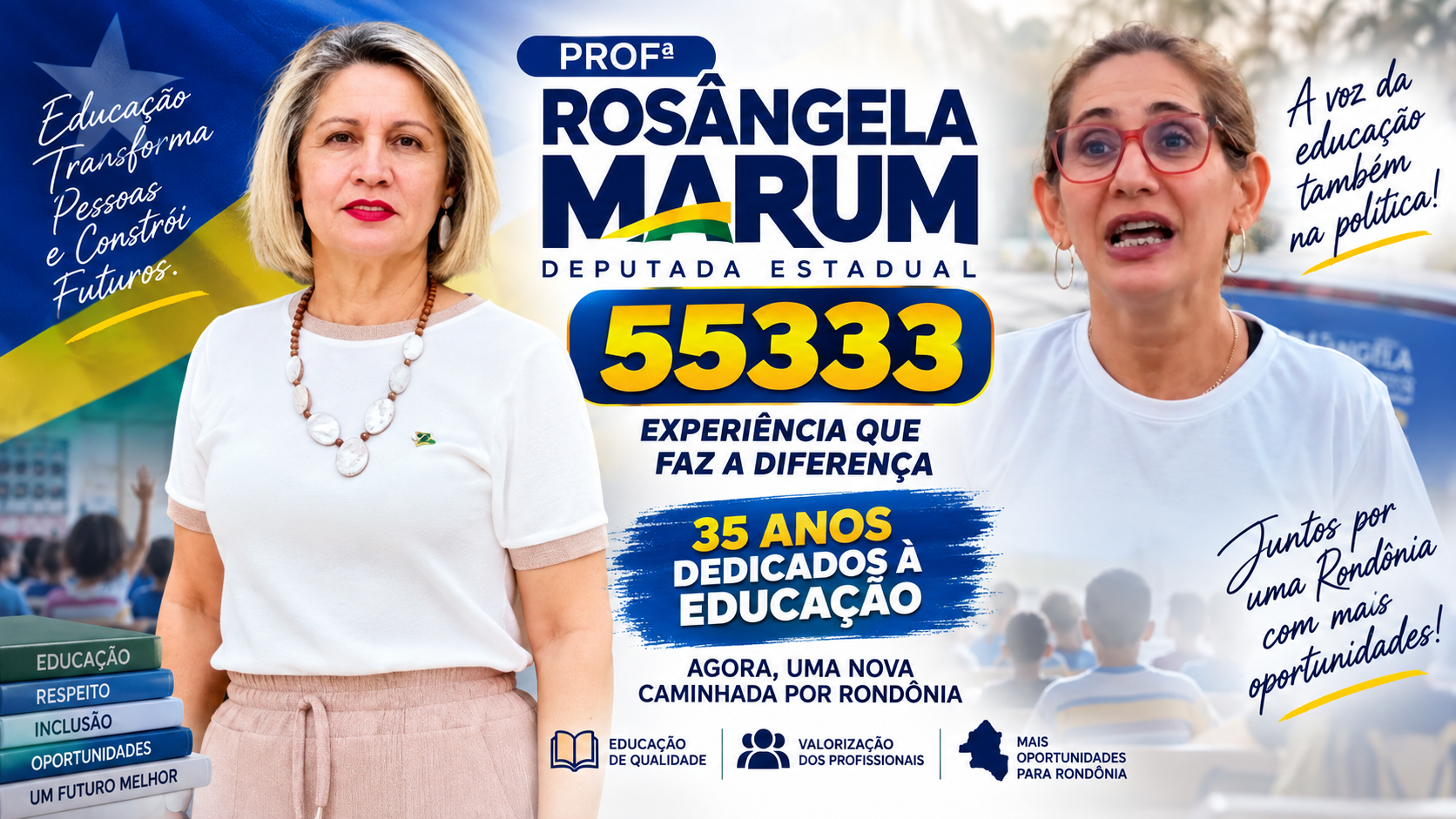 Após 35 anos dedicados à educação, Professora Rosângela Marum disputa pela primeira vez uma eleição
