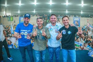 Lançamento oficial das campanhas de Nim Barroso e Jônatas França reúne mais de 3 mil pessoas no Vera Cruz, em Ji-Paraná
